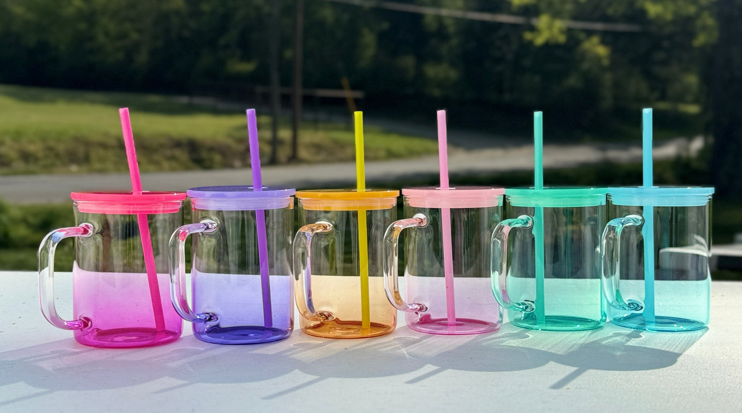 17 oz. Ombre Glass Mug