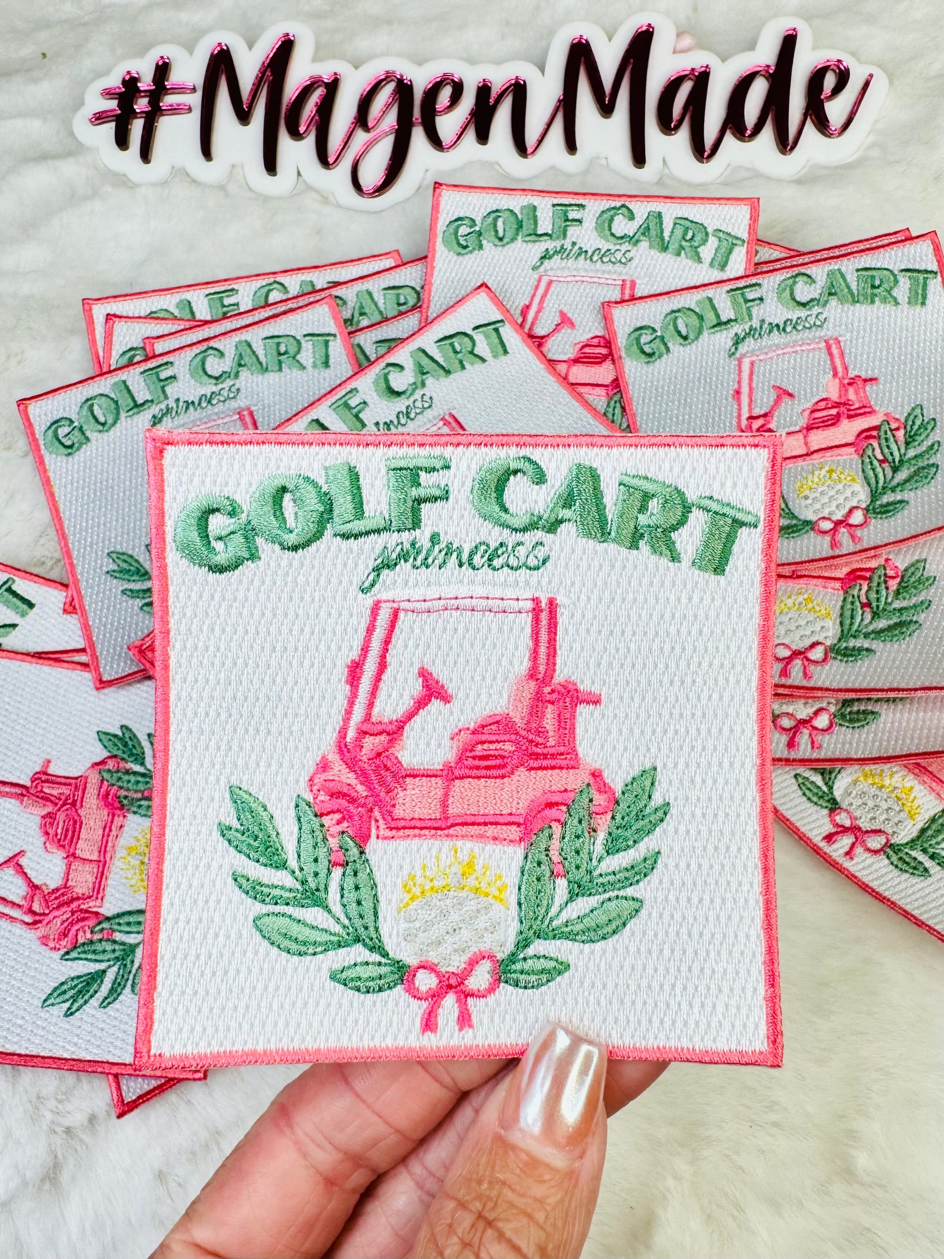 Golf Cart Princess Embroidered Patch