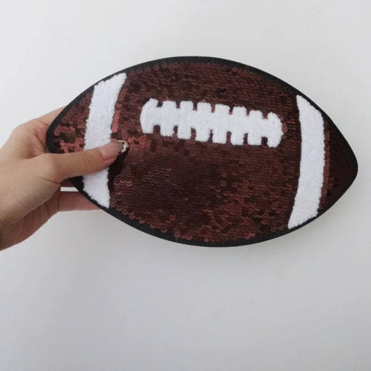 Football Chenille and Sequin Patch