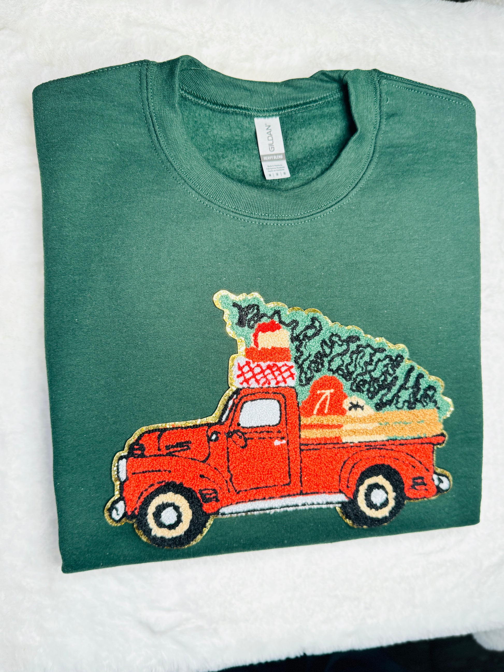 Holiday Truck Chenille Patch
