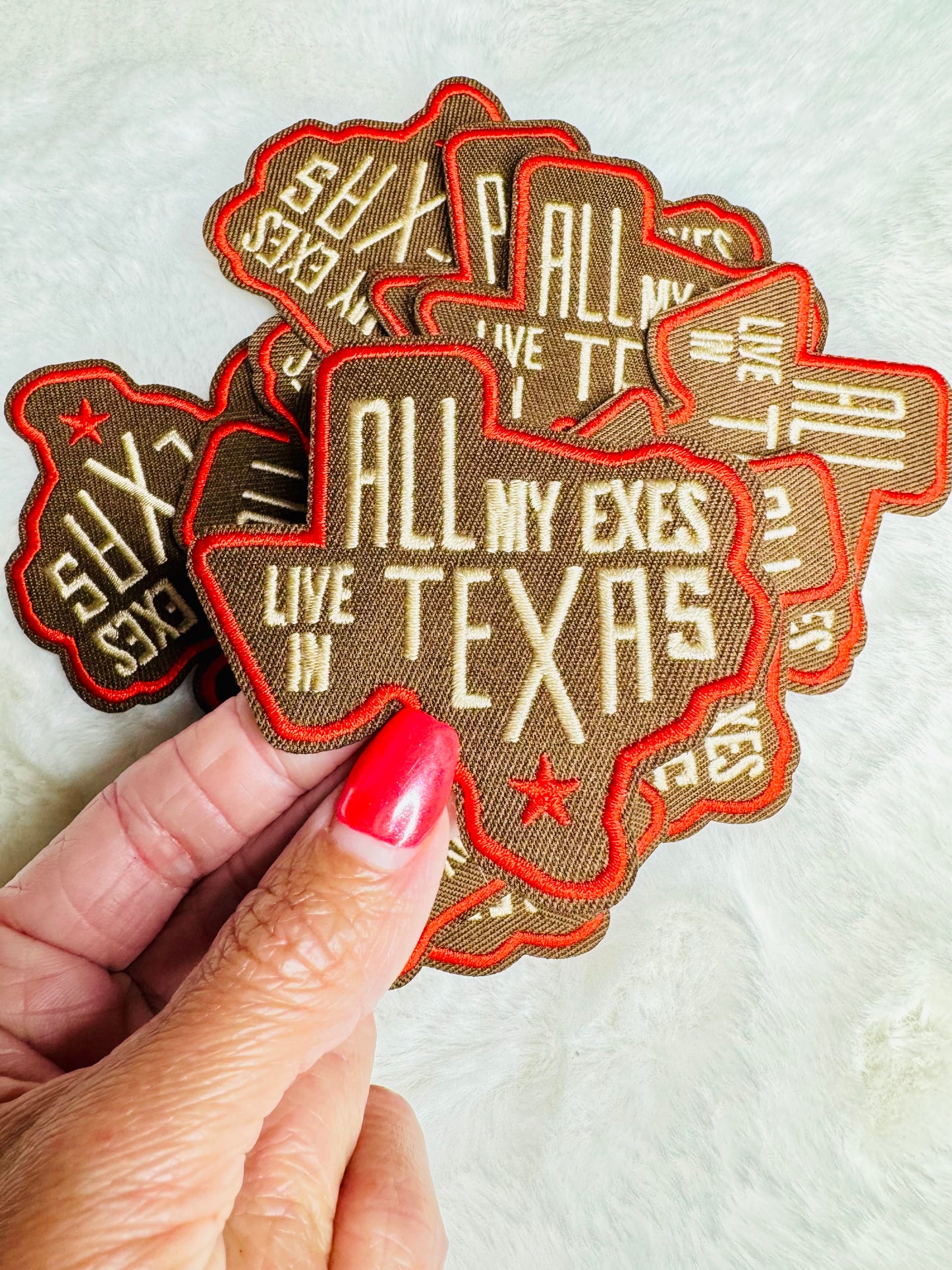 All My Exes Live In Texas Embroidered Patch