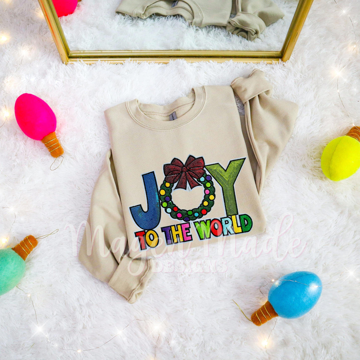 Joy To The World Sequins Patch