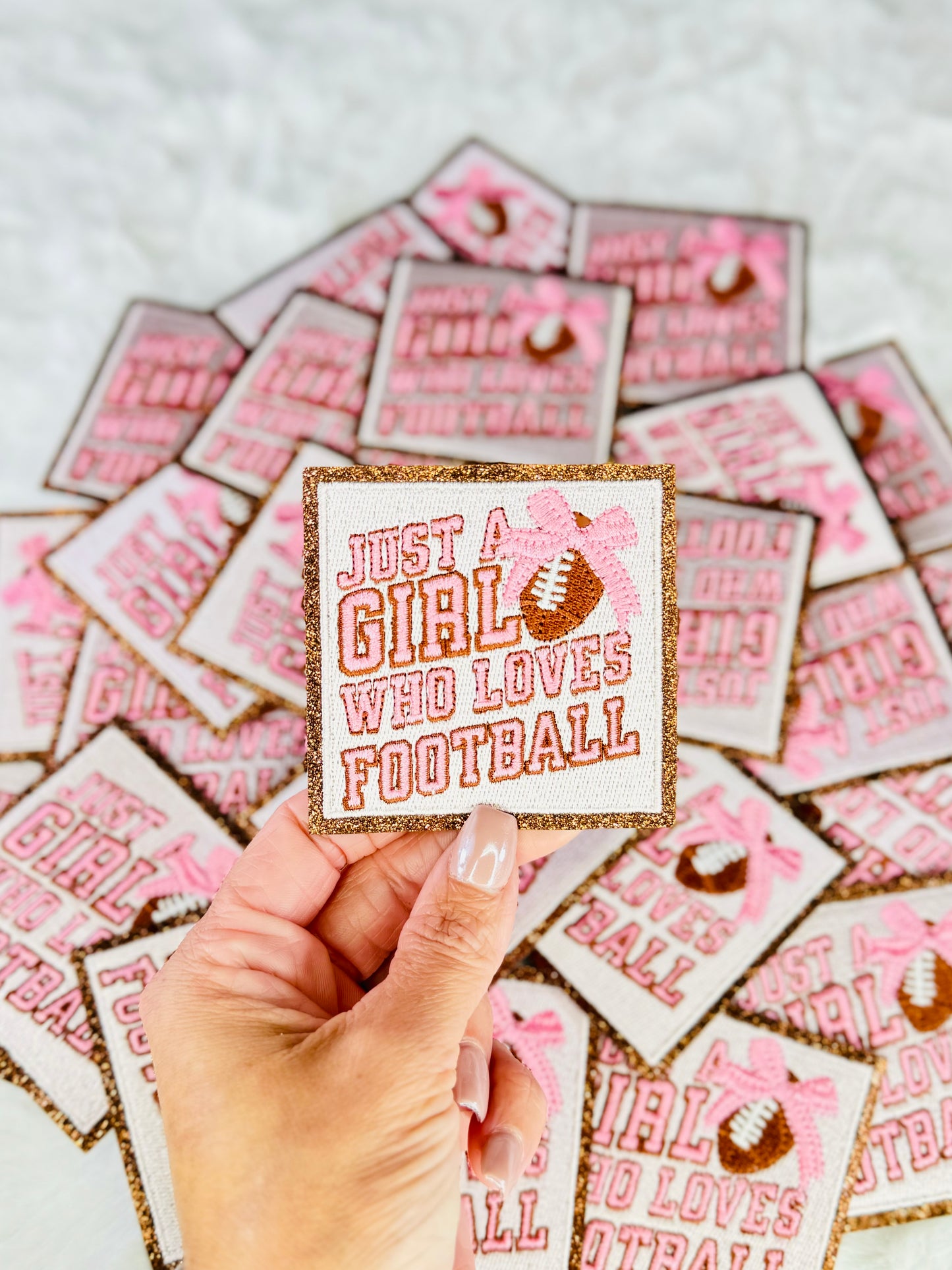 Just a Girl Who Loves Football Embroidered Patch