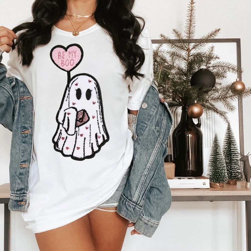 Be My Boo Ghost Chenille & Sequins Patch