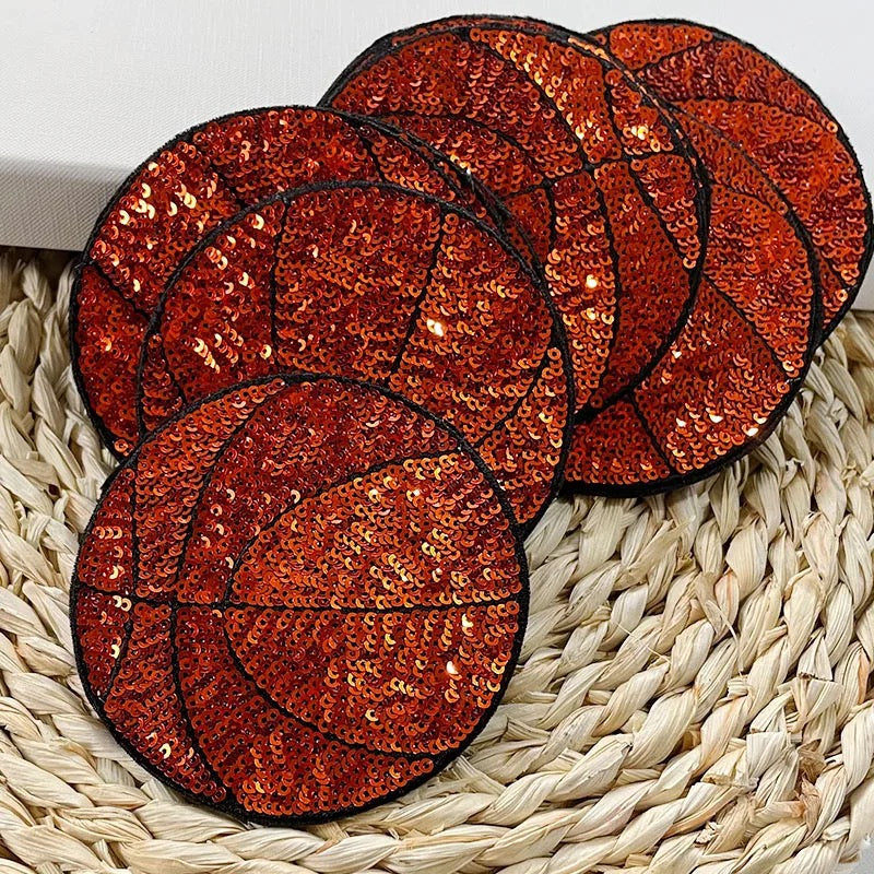 Basketball Sequin Patch