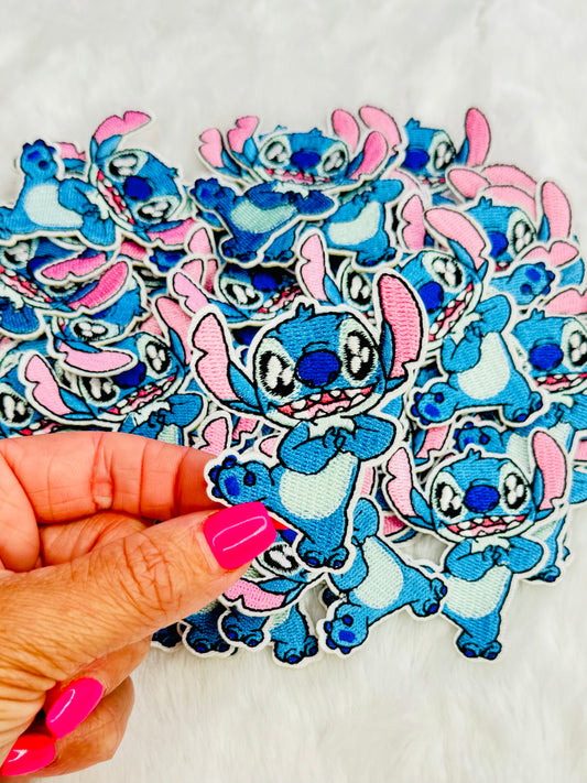 Happy stitch embroidered patch