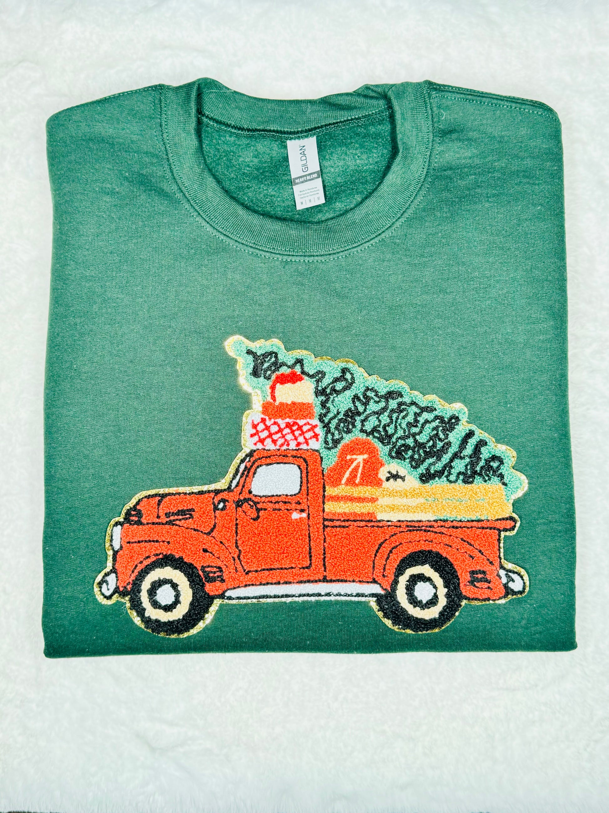 Holiday Truck Chenille Patch