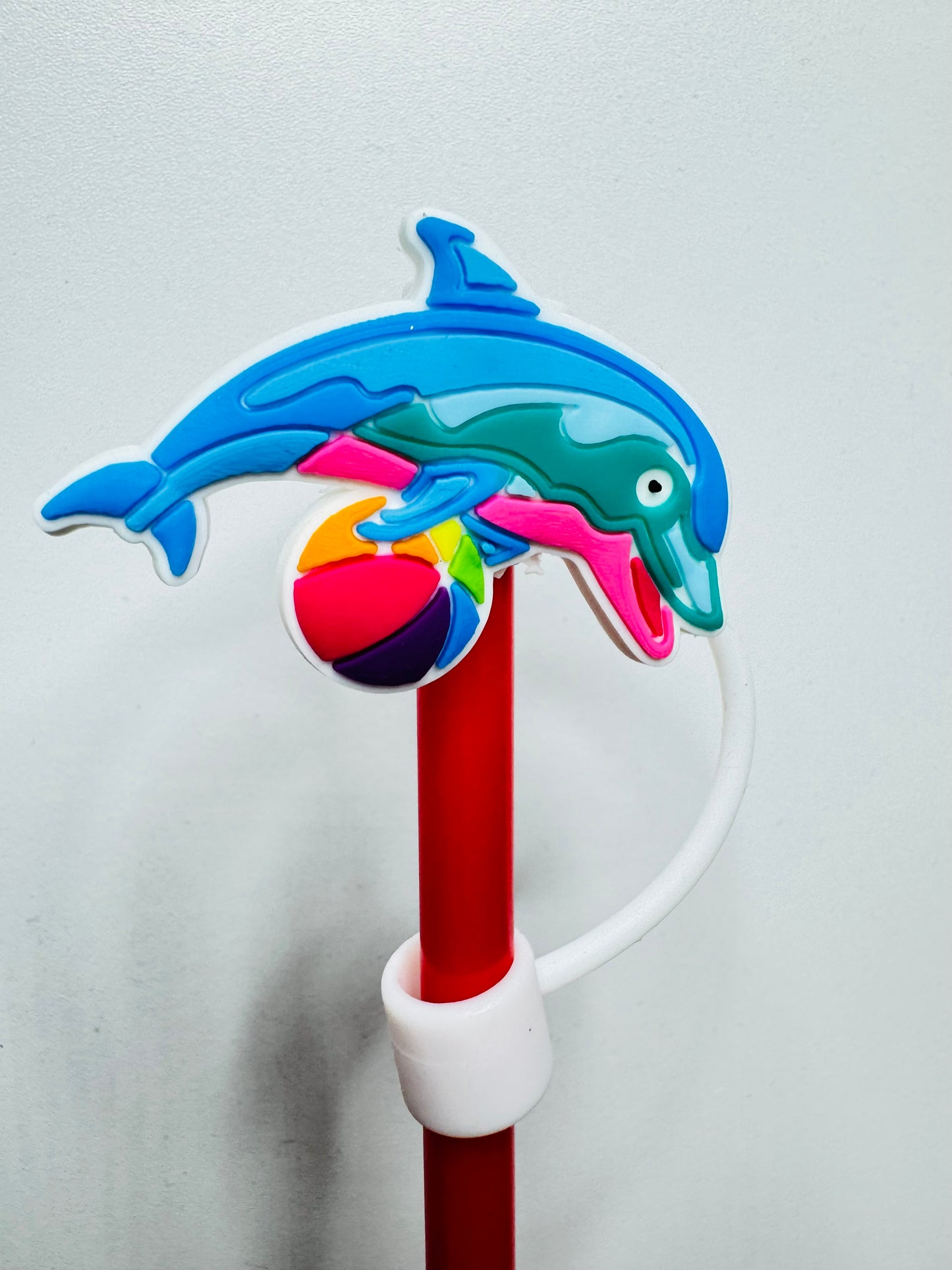 Dolphin Straw Topper