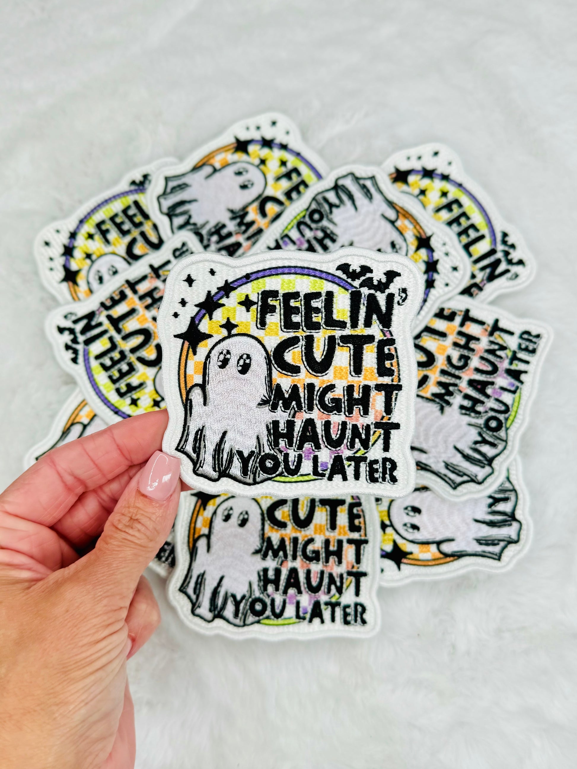 Feelin’ Cute Ghost Embroidered Patch