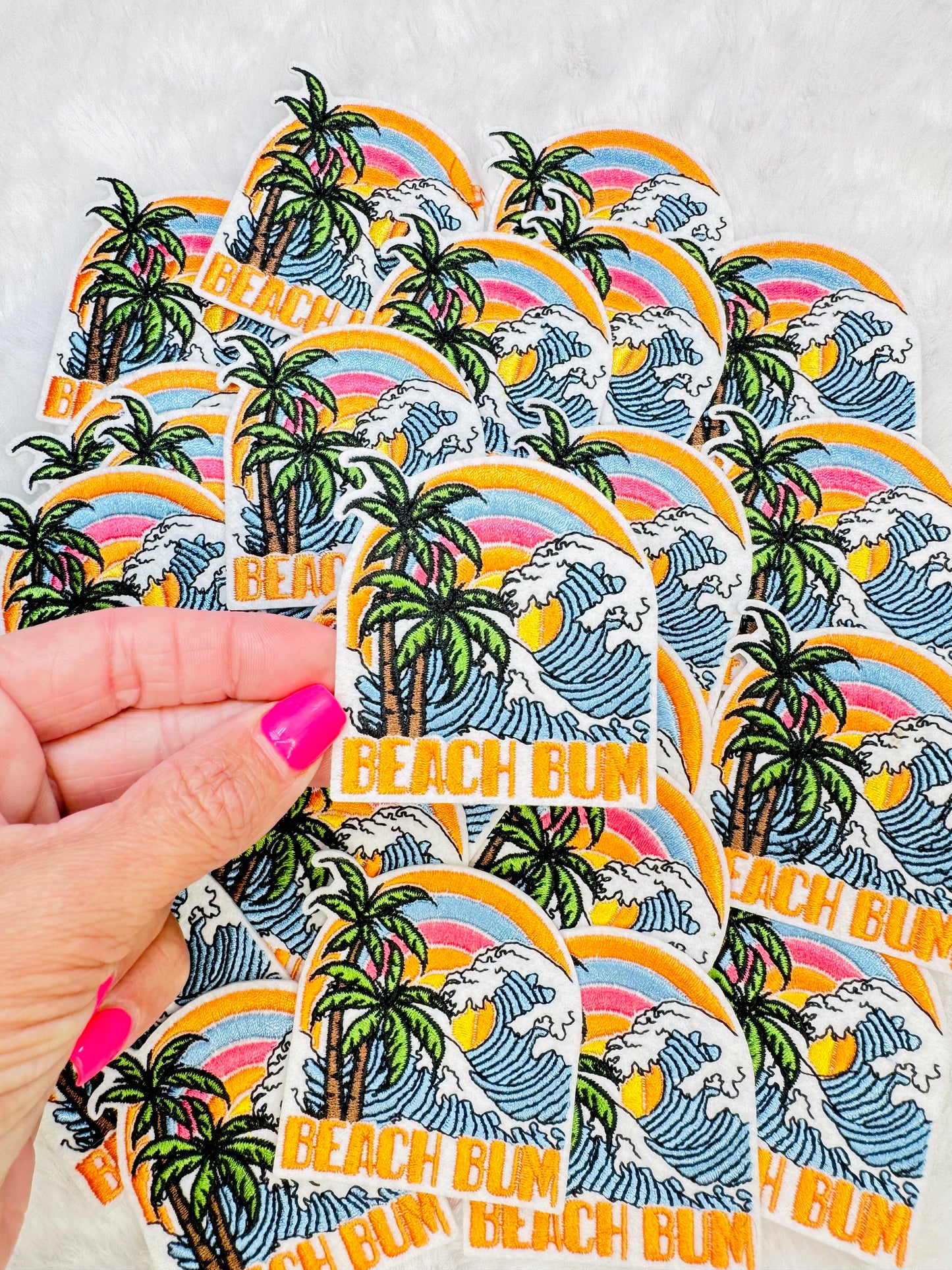 Beach Bum Embroidered Patch