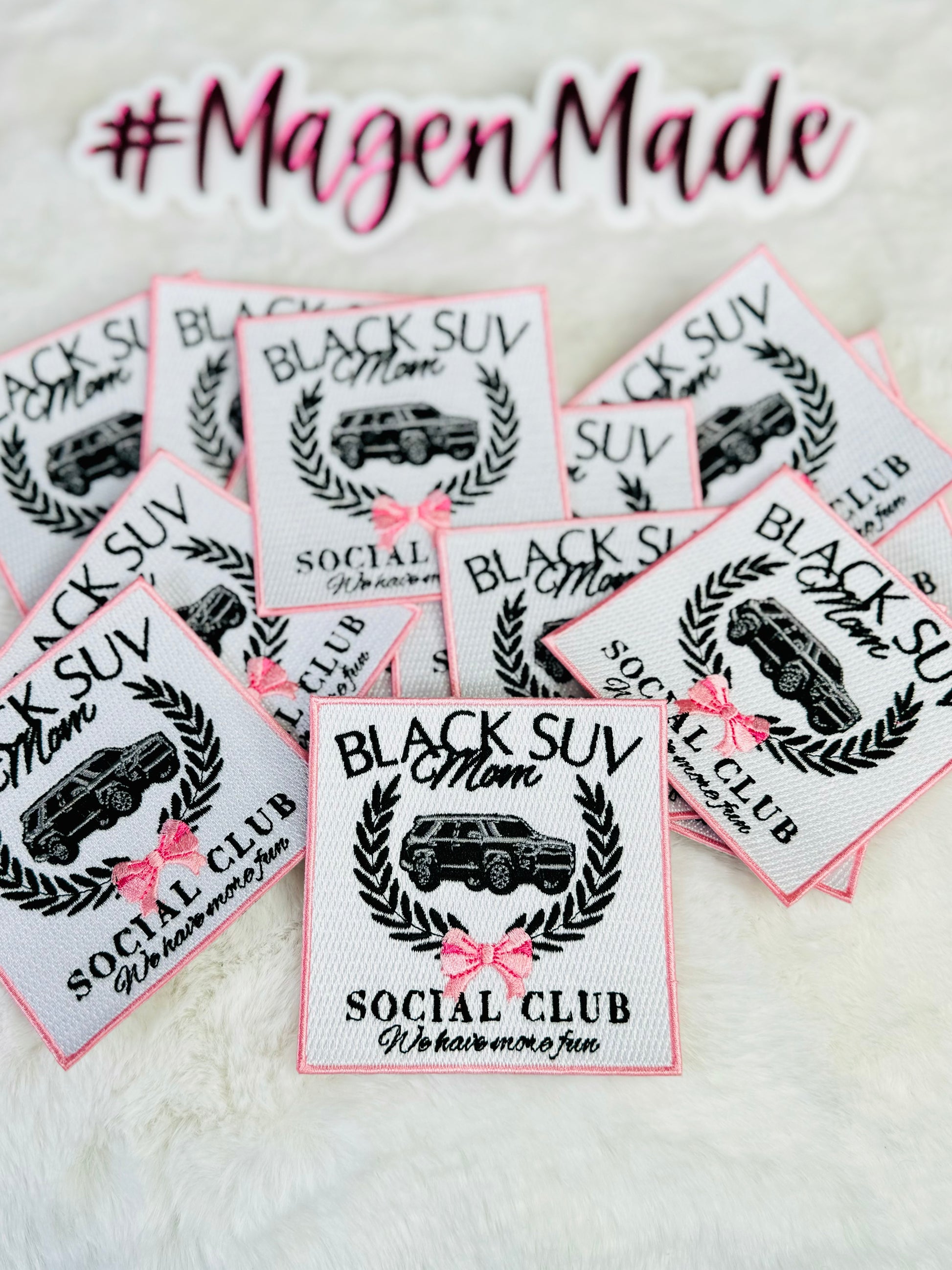 Black SUV Moms Embroidery Patch