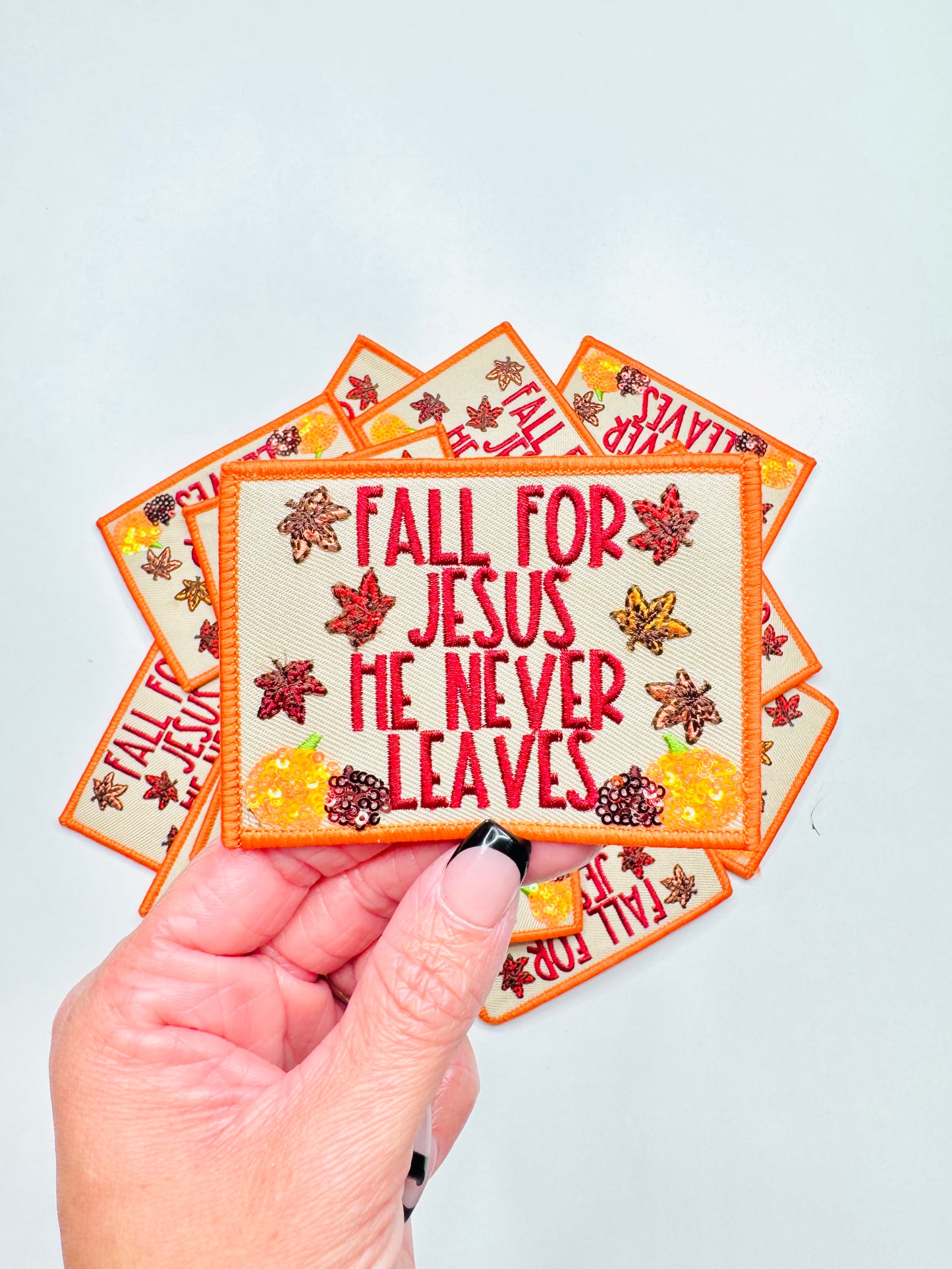 Fall For Jesus Embroidered Patch