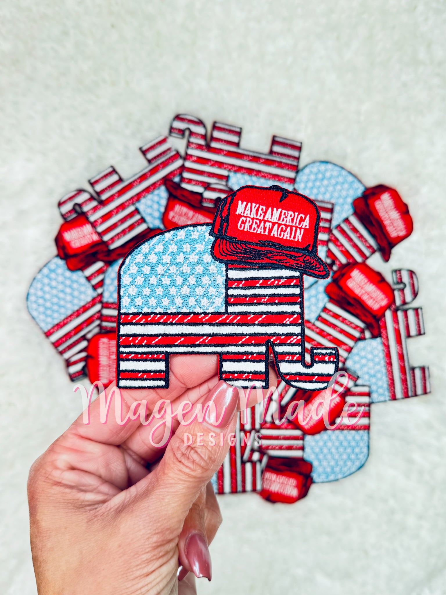 MAGA Elephant Embroidered Patch
