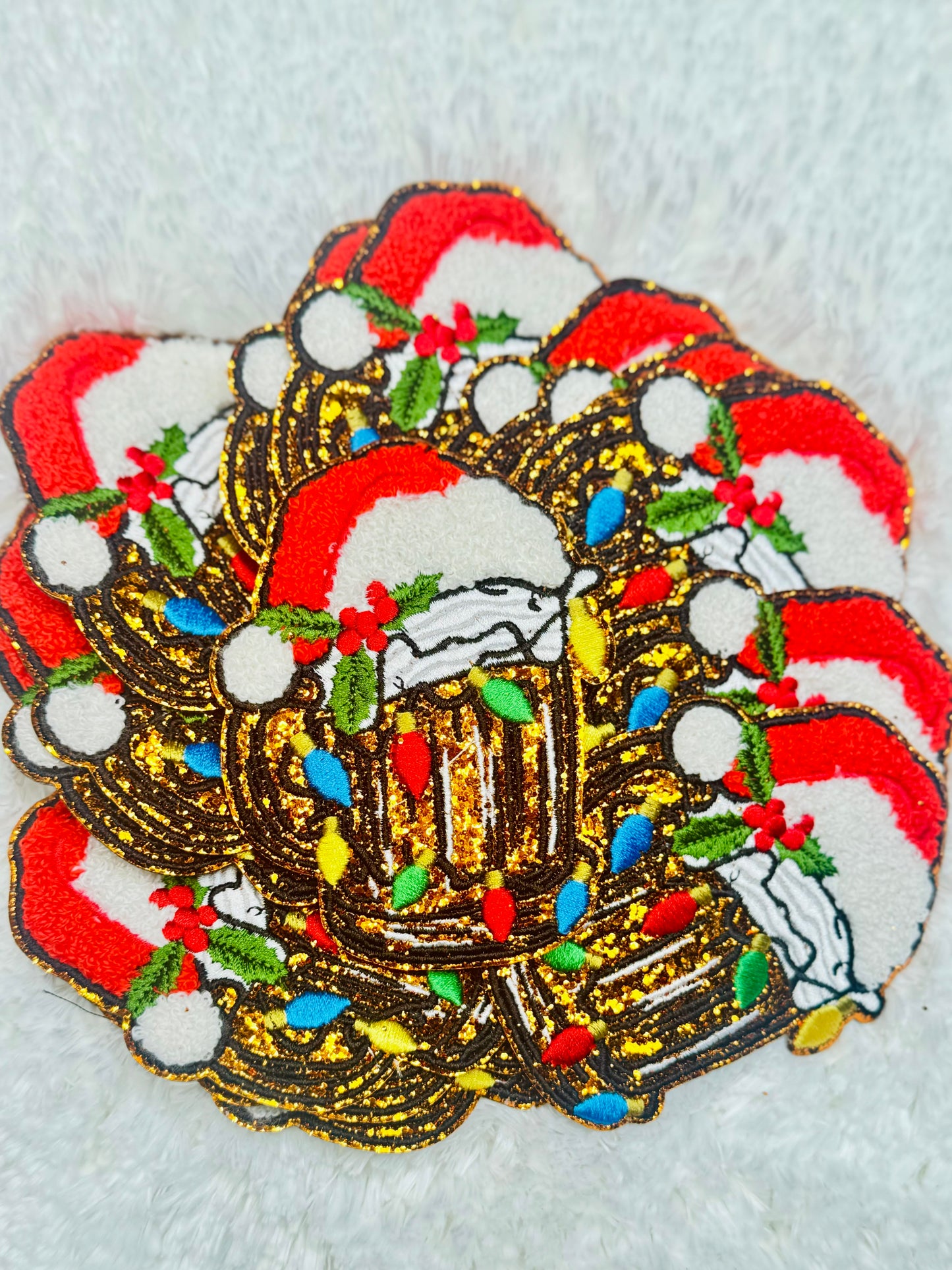 Holiday Mug Chenille & Embroidered Patch