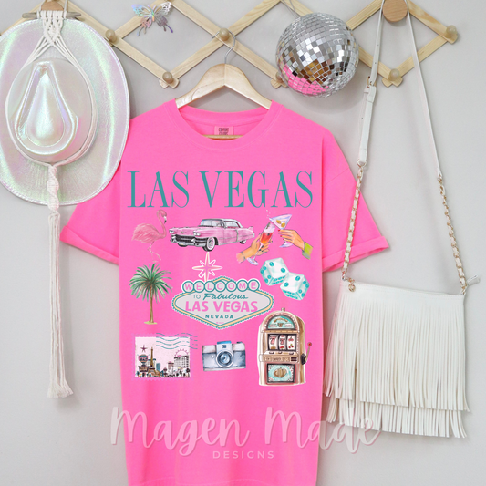 Las Vegas Color Sceen Print Transfer