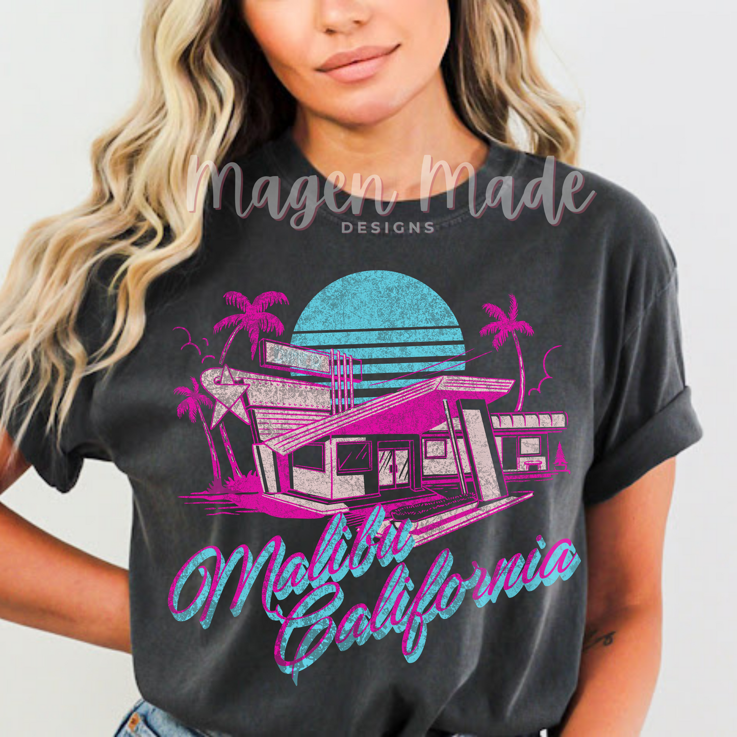 Malibu California Screen Print Transfers 